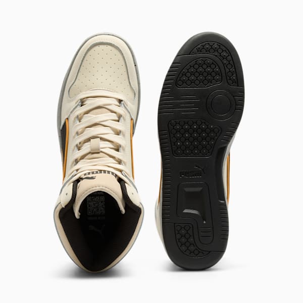 Tenis de nailon para hombre PUMA Rebound LayUp Lo, Alpine Snow-PUMA Black-Clementine, extralarge